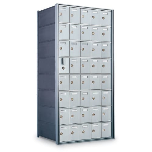 CAD Drawings American Postal Manufacturing Co. 39-Door Front-Loading Private Horizontal Mailbox
